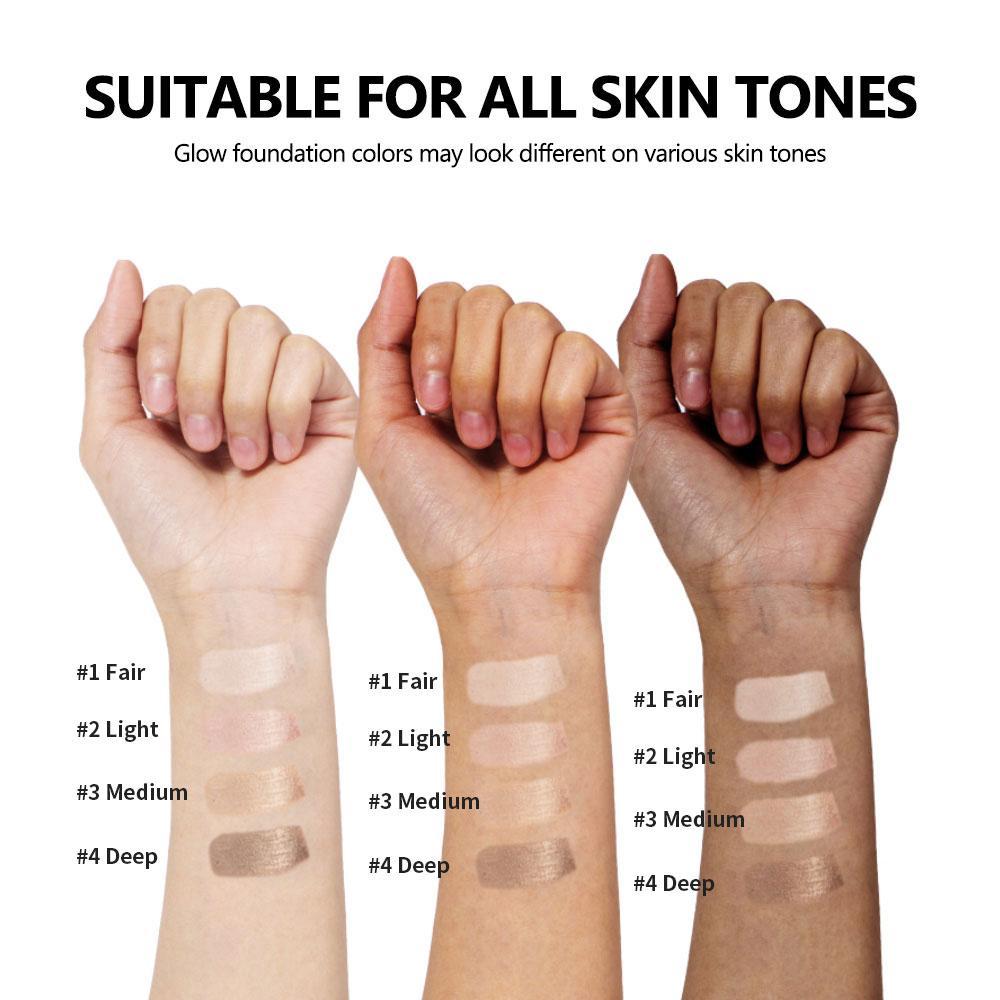 Long-Lasting Glow Foundation, Natural Glow Enhancer, Moisturizing & Brightening Luminous Foundation for All-Day Radiant Glow