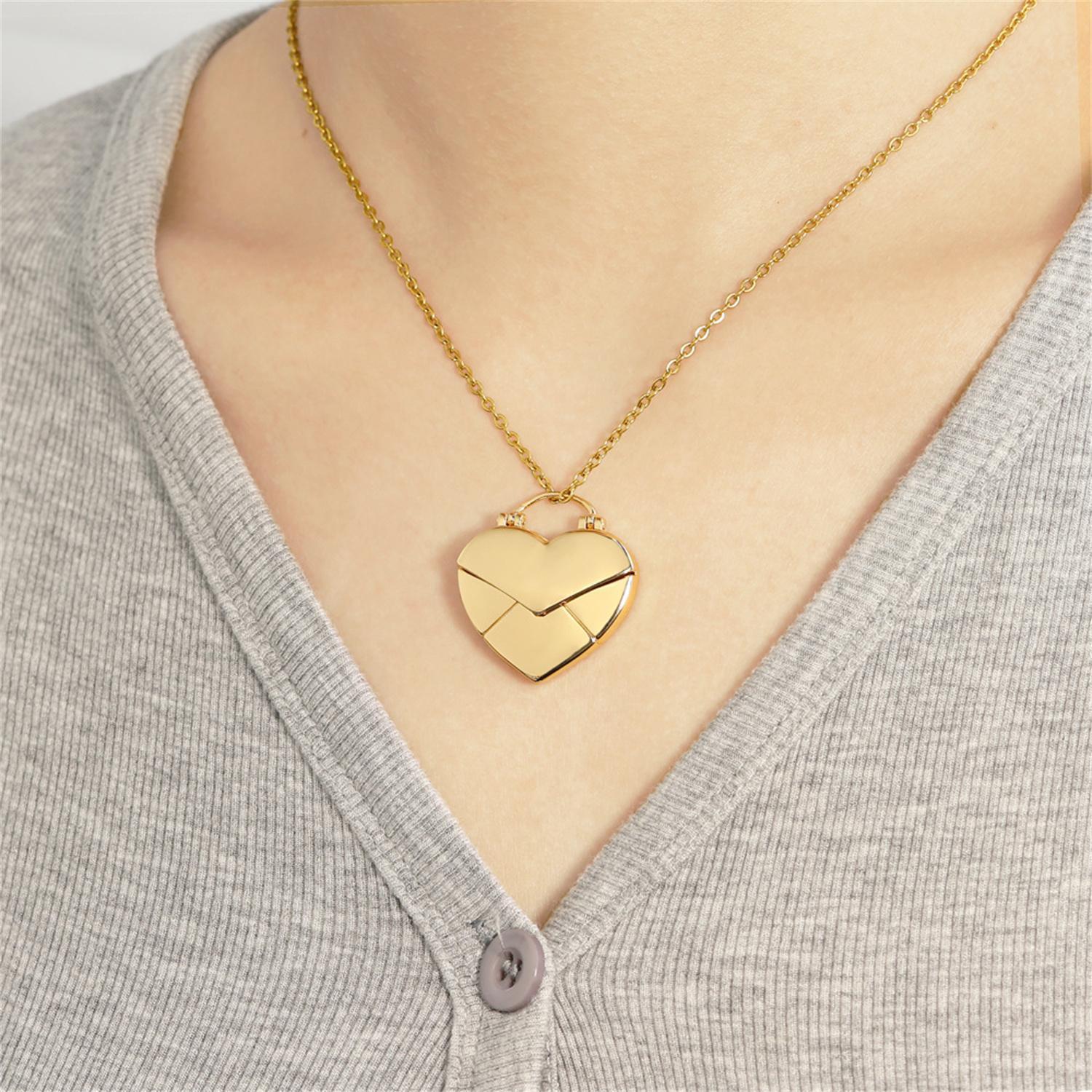 Personalized Photo Necklace With Heart Shaped Custom Frame Locket Open Charm Pendant Jewelry Gift For Women