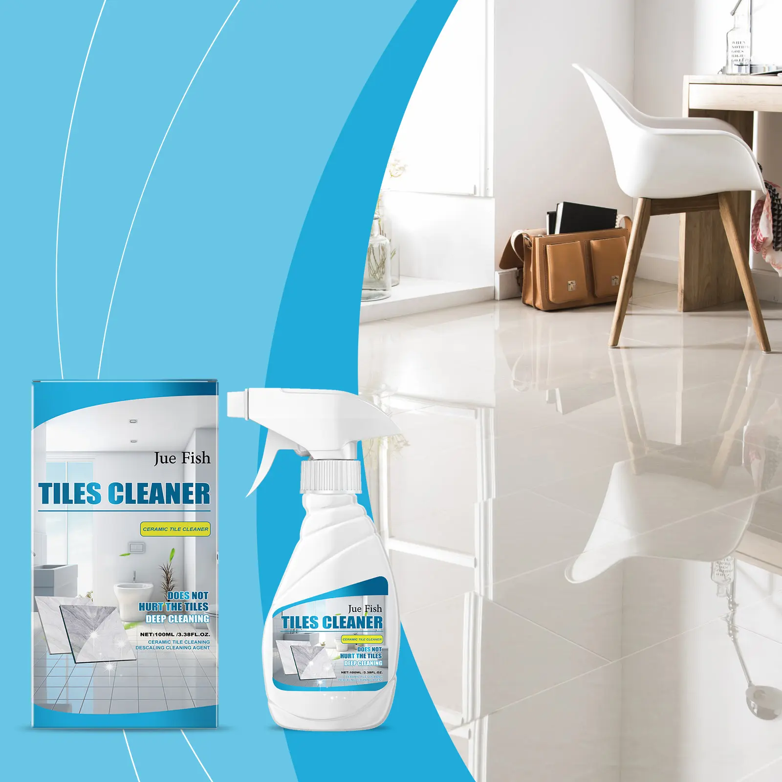 Surj Selection X Jue-Fish Tile Cleaner Powerful Stain Remover for Bathroom Tiles, Floors, and Marble,Deep,Cleaning,Washing,Machine,Nano,Crystal,Plating,Agent,Stone,front,loader,,seal,,grout,,,Drain,Pipe,Unclogger,Heavy,Dut,Cute,Dinosaur-Shap,phthalo,green