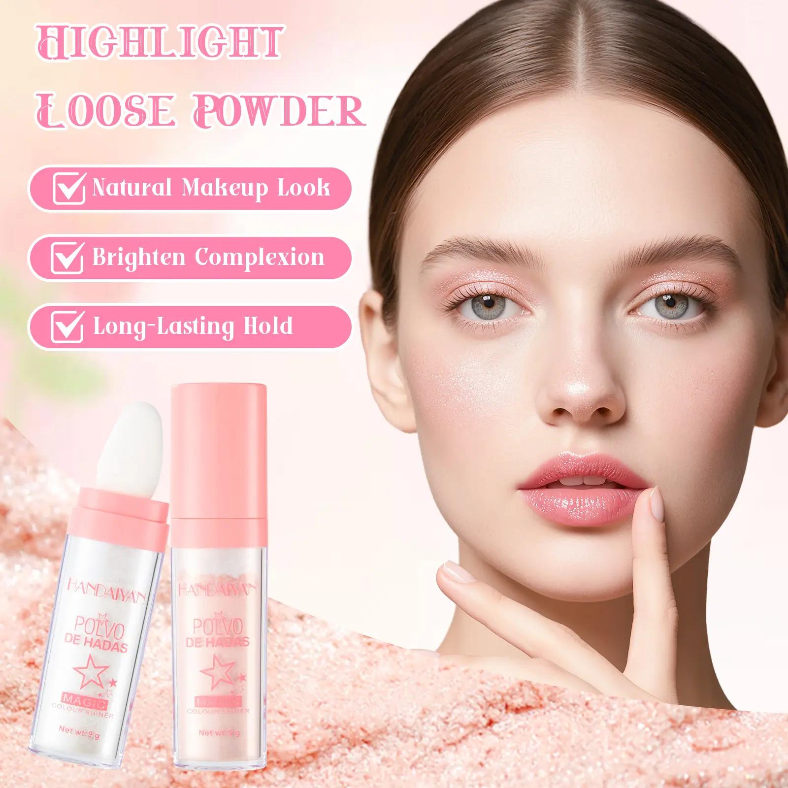 HANDAIYAN Fairy Dust-White Moonlight Highlighter Stick, Sponge-Tip Compact Lightweight Cosmetic, Shimmering Powder Glitter Makeup for Face & Hair HANDAIYAN Fairy Dust-White Moonlight Highlighter Stick, Sponge-Tip Compact Lightweight Cosmetic, Shimmering Powder Glitter Makeup for Face & Hair