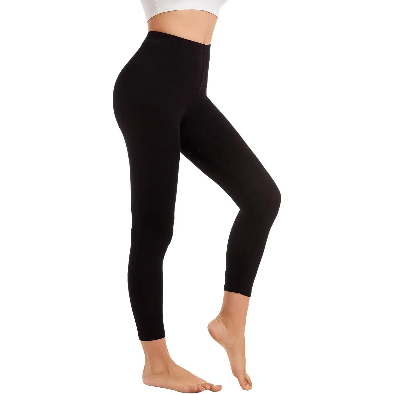 Women's Full-Length Thin Leggings, Soft Fabric Workout Wear for Everyday Active Sporty Sports Bottoms, Pants