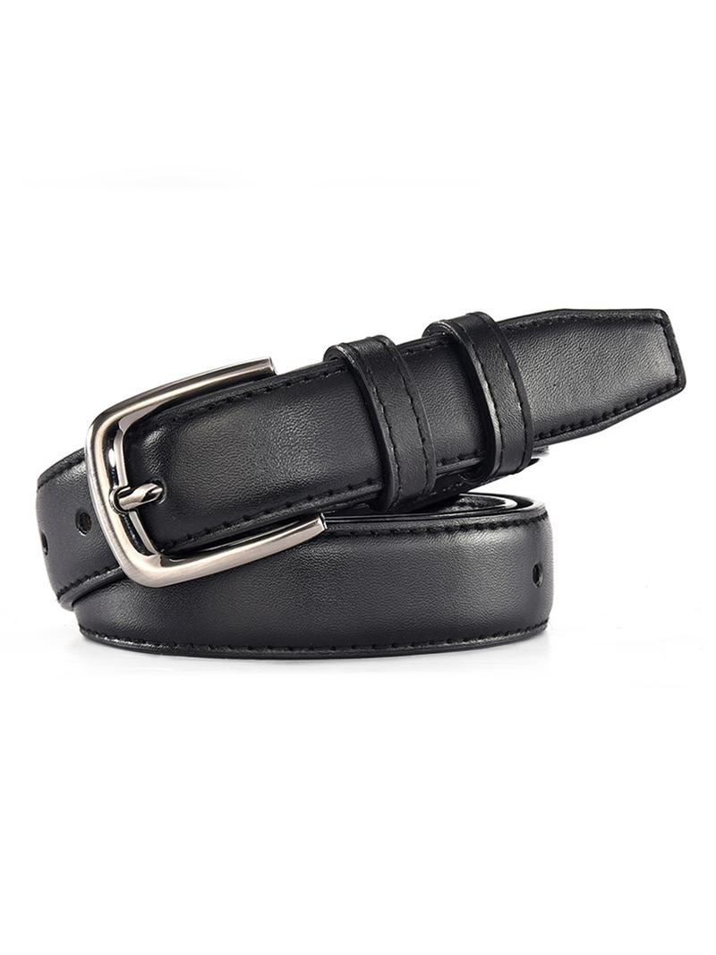 Women's Solid Color PU Buckle Belt, Fashion Belt for Party, Daily Clothing Decor, Trendy All-match & Exquisite Belt for Birthday Gift