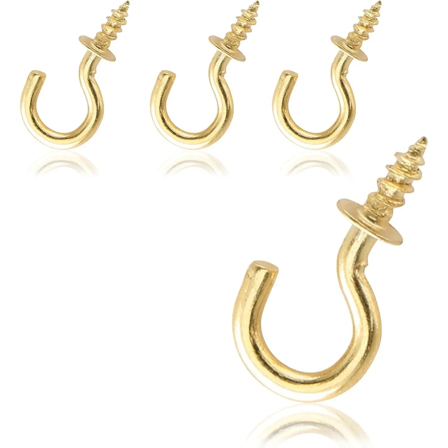 100 count 1/2-Inch Cup Hooks Ceiling Hooks, Metal Screw-in Hooks,  | Metal, Screw-in Hooks