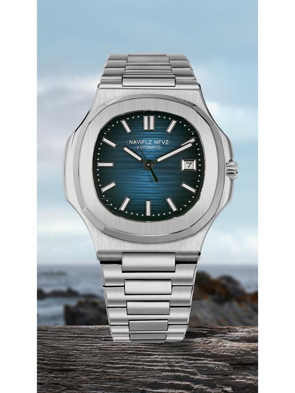 NAVIFLZ NFVZ High Quality Top Luxury Man Watch Sports Waterproof Luminous Date Men Wristwatch Square Dial Automatic Mechanical