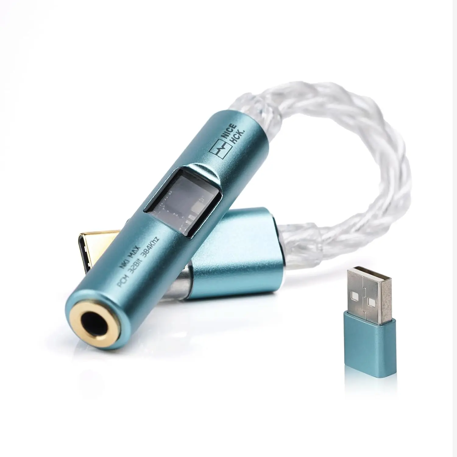 NK1 MAX Type-C to 3.5mm Audio Adapter with  Chip CX31993 MAX97220 DAC & HiFi Amplifier, Type-C to Aux Headphone Jack with -Plated OCC , Compatible with  16, Android, PC (Green)
