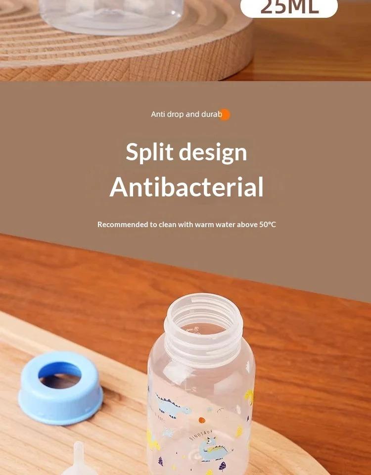 OEM Baby Bottle for Newborn Kittens & Puppies PP Food Grade Silicone Feeder with Cartoon Animal Print Nipple Cat Supplies