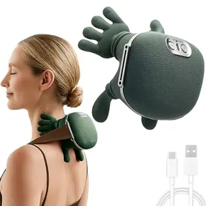 2026 NEW Neck and shoulder massager, simulating human hand green color, wireless electric finger pressure 4D kneading massage