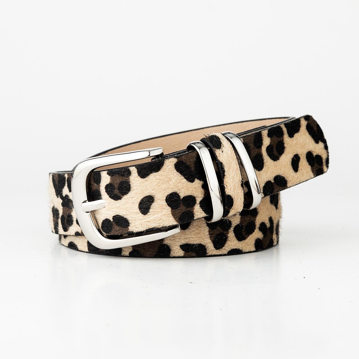 Four-season Y2K pin buckle snake print belt, spicy girl leopard print subculture millennium accessory, simple punk leather belt for women