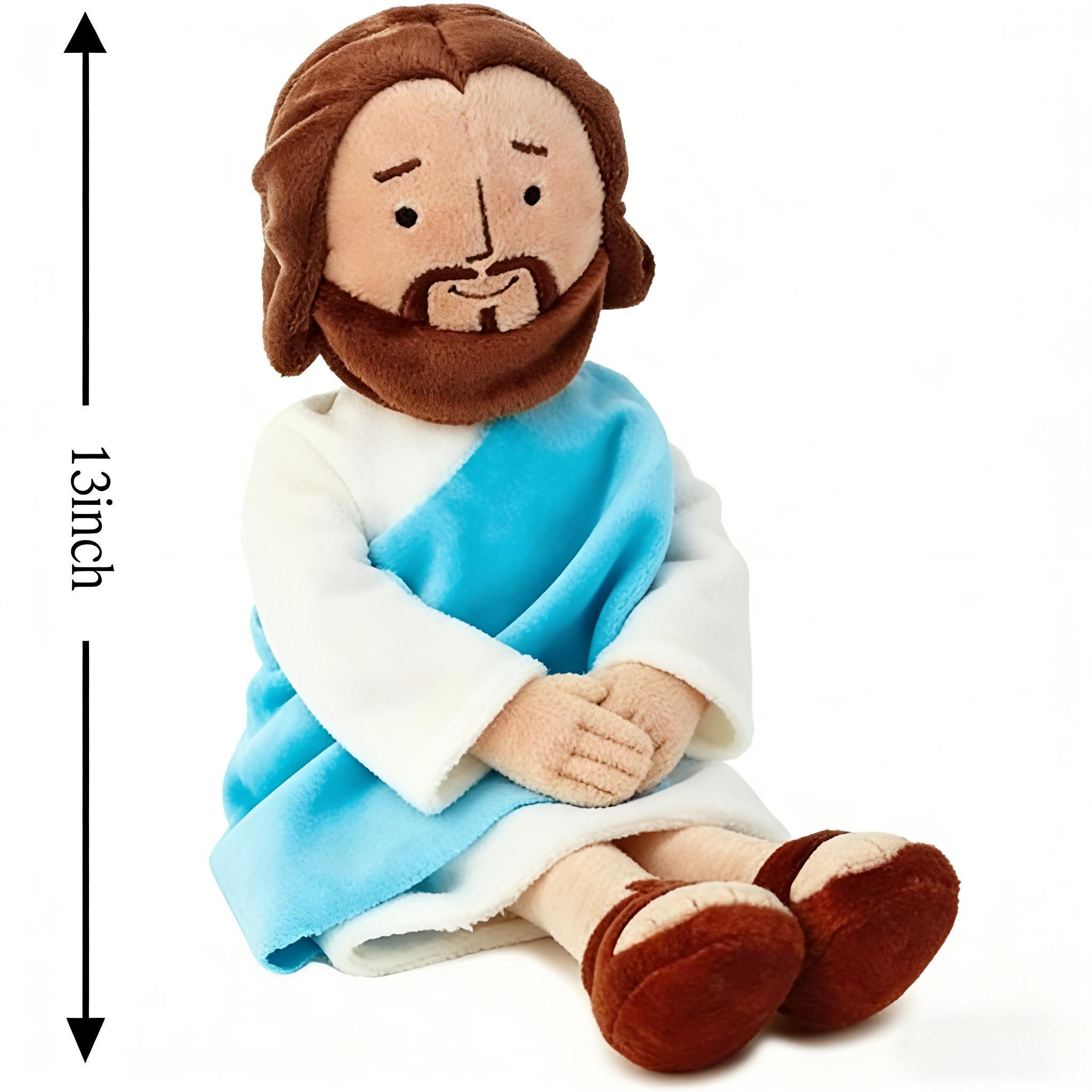 13" Jesus, Jesus Stuffed Plushie for Easter Christmas Church Christmas Church Religious Gifts for Adults(BLUE) boyfriend valentine