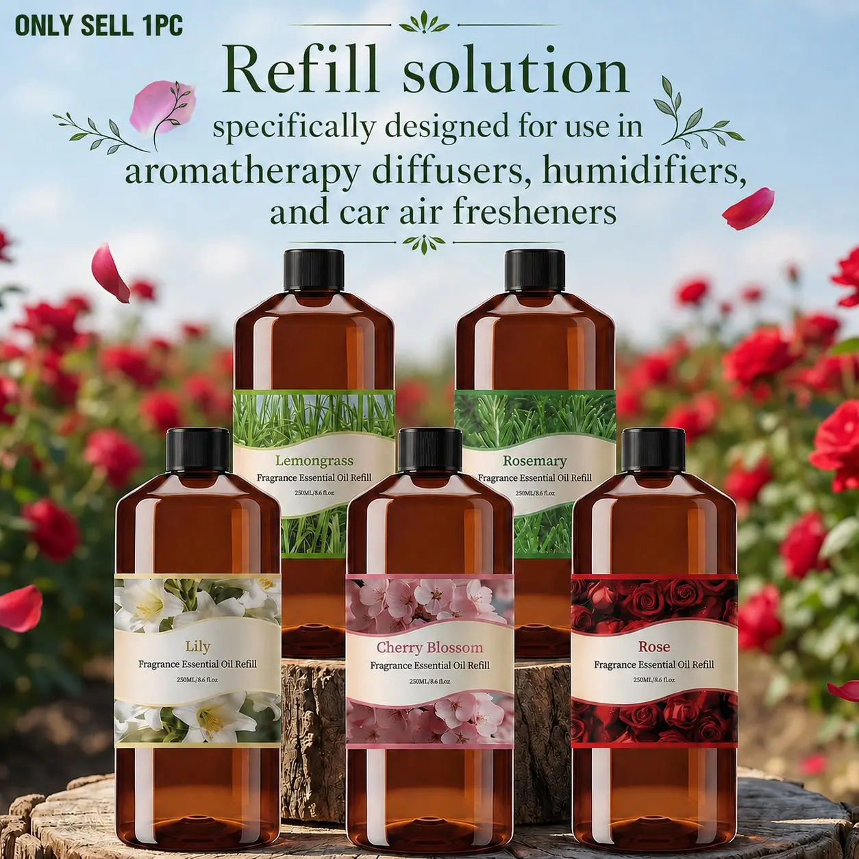 500ml Large-Capacity Aromatherapy Essential Oil Refill—Compatible with Home Aromatherapy Diffusers, Humidifiers, and Car Diffusers; Long-Lasting Scent Diffusion for Home, Hotels, and Offices