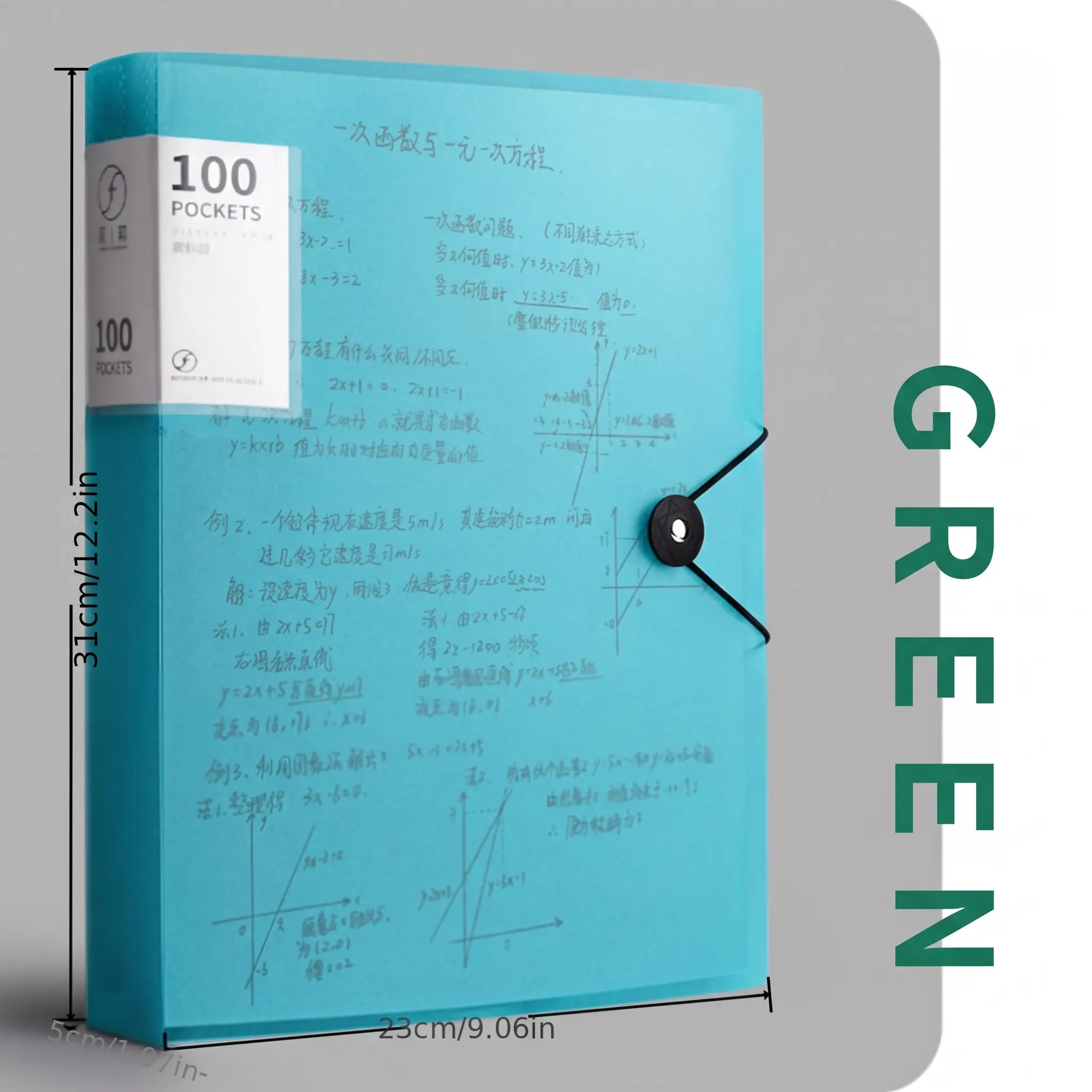 100-Pocket A4 Display Book, Clear Multi-Layer Document Binder with Sheet Protectors, Office/School Paper Storage Organizer (1/4pcs, 100 Inner Pages) for  Waterproofing/Cleaning Essentials