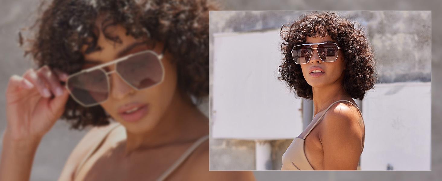 Retro Oversized Square Polarized Sunglasses for Women Men  display picture 1