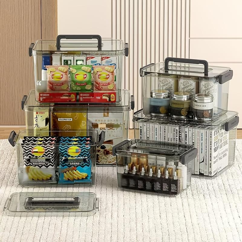 Storage Storage Box With Handle Multi-layer Design Capacity Plastic Storage Organizer Portable For Bedroom Bathroom Office Or Desk Storage Multiple Models Available