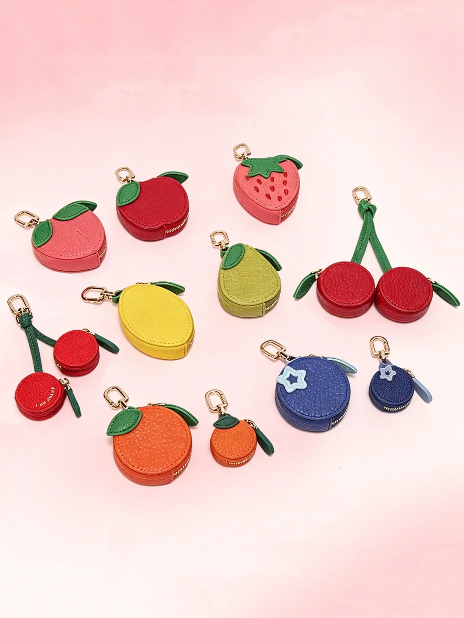 Fruit Shaped Coin Purse, Bag Pendant, Small And Cute, Cherry Keychain, Small Coin Purse, Headphone Bag, Ideal Gift For Gifting, Christmas First Choice, Key Pendant, Perfect Choice For Daily Travel And Travel, Girly Keychain, Keychain Series
