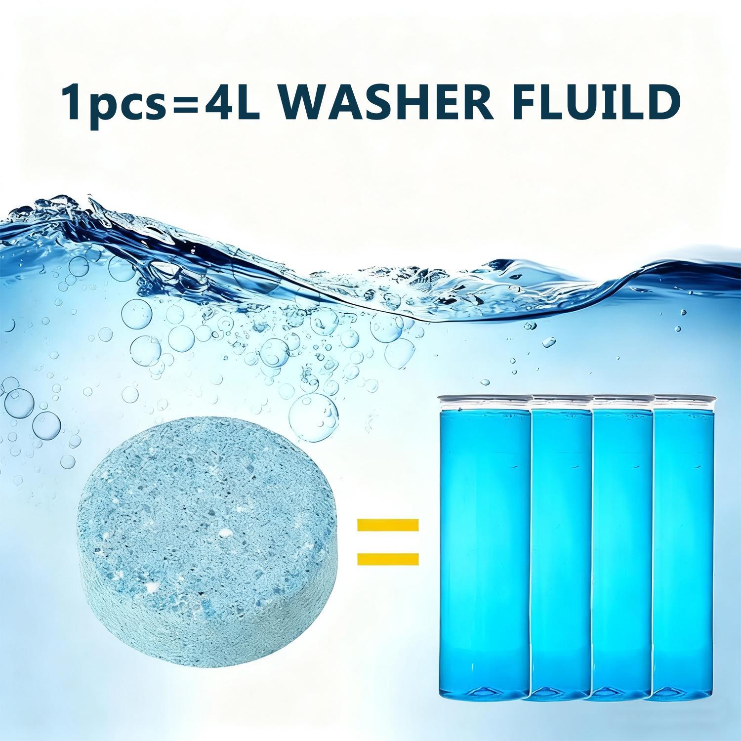 Solid Wiper Cleaner 30pcs, Concentrated Washer Fluid, Car Windshield Wiper Washer Fluid, Solid Wiper Effervescent Tablet Concentrated