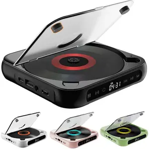 Mini Portable Bluetooth CD Player - Hi-Fi Sound, Wireless/Wired Playback, Rechargeable Battery, Headphones Included - Compact Lightweight Fathers Day Gift for Car, Travel