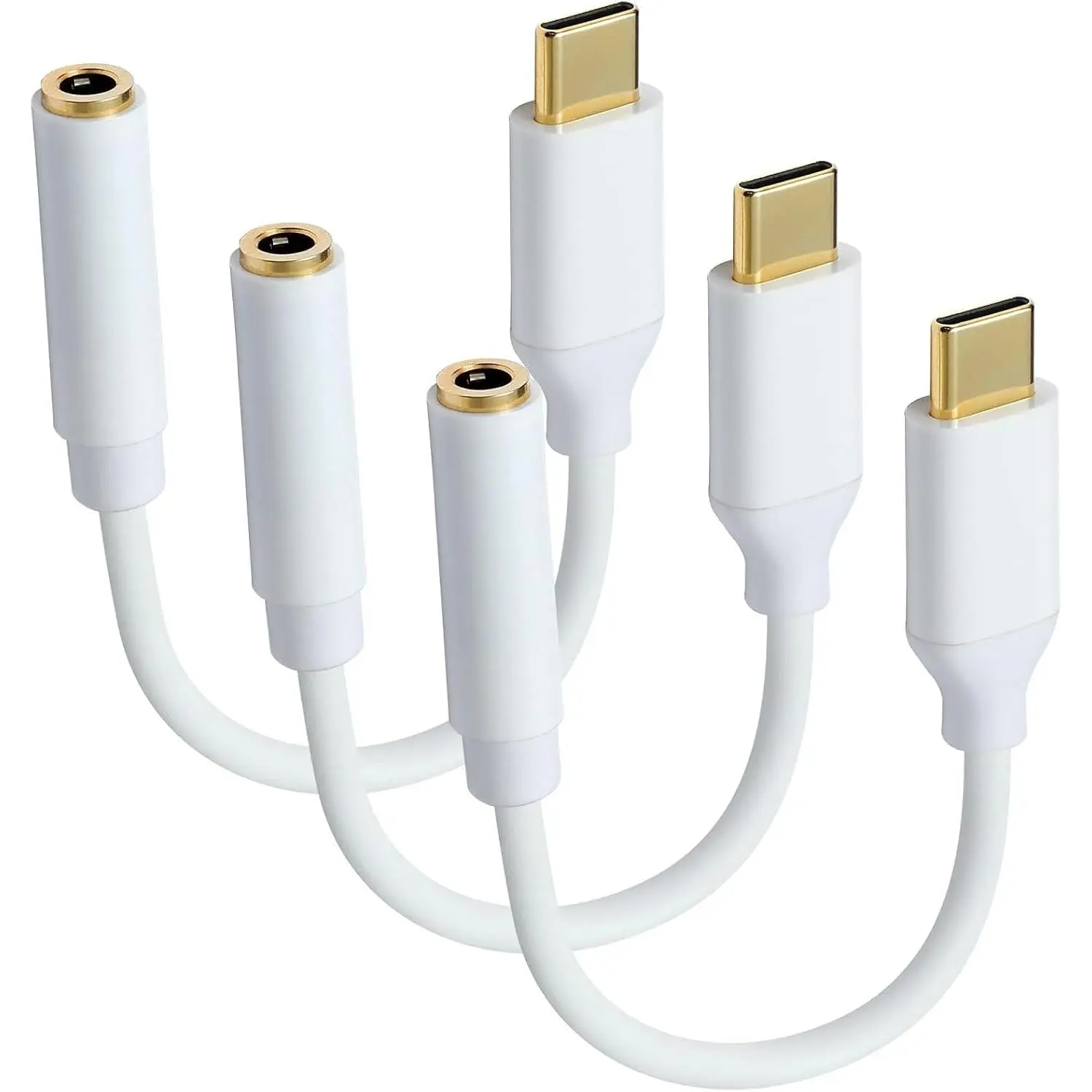 USB C to 3.5mm Female Headphone Jack Adapter, Type C to Aux Audio Dongle  Cord Compatible with  17 Pro Max/17 Pro, 16/15 Pro Max, 16/15 Pro, Galaxy S24/S23/S22 Ultra, iPad Pro(3 Pack)