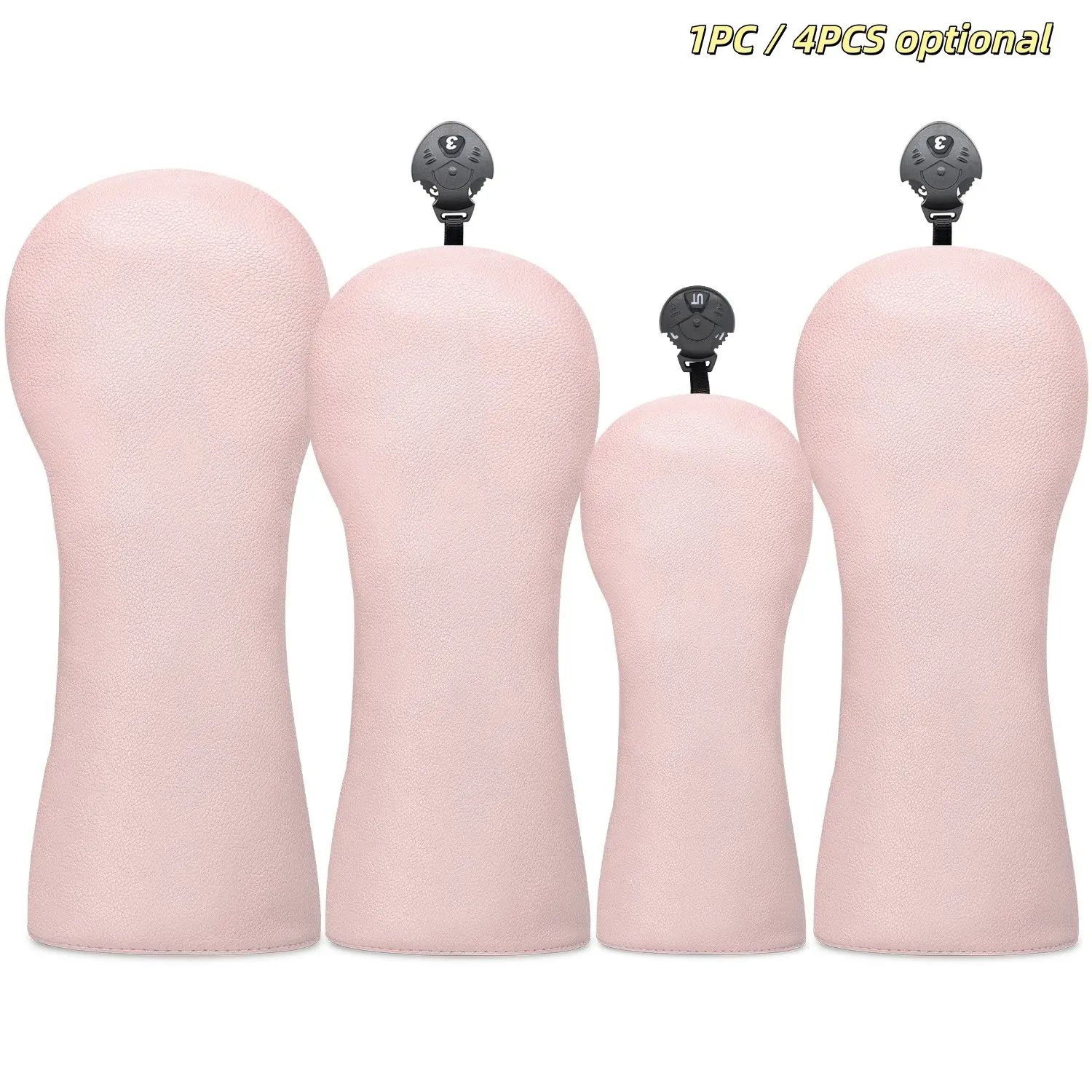 Pink Design Golf Club Head Cover, Durable Protective Accessory, Fits Driver Fairway Hybrid, Ideal for Golf Enthusiasts & Gifting, Golf Accessories
