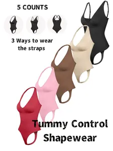 Women's Solid Color Y Type Crotch Open Crotchless Shapewear Bodysuit, Casual Comfortable Breathable Tummy Control Butt Lifting Shaper, Ladies Shapewear for All Seasons, Womenswear