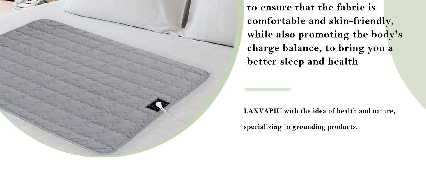Grounding Mat Cotton Bed Pad Silver Fiber Quilted Grounded Play Mat 34.2x50 in Earth Connected Cloud Bedding with Cord