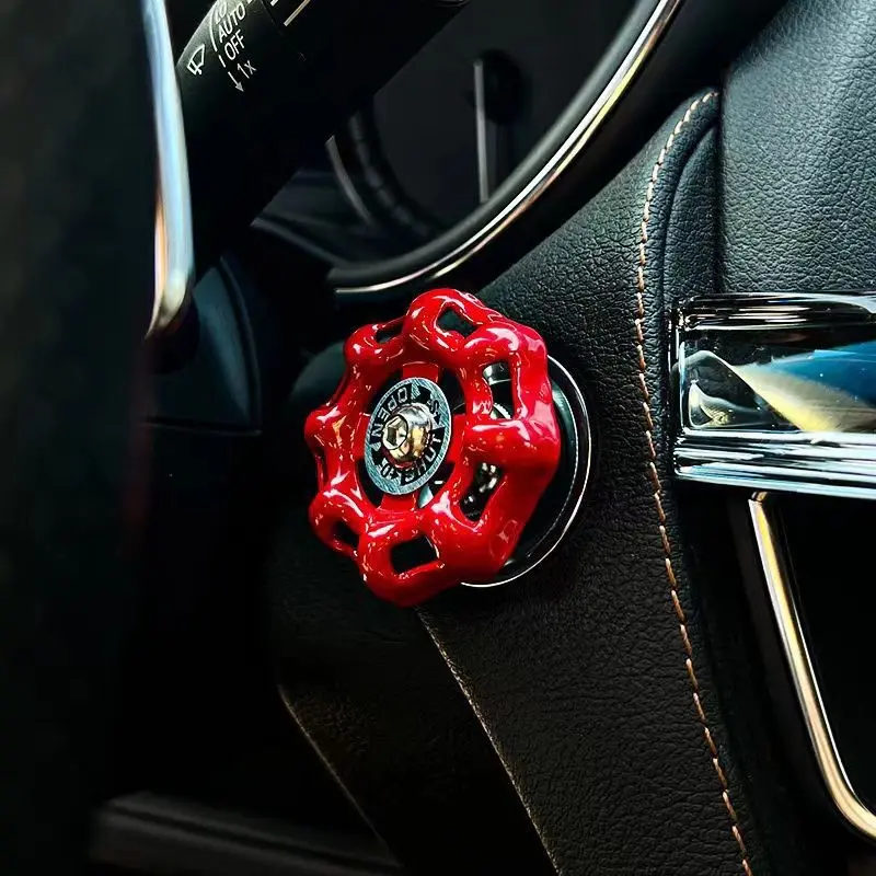 Creative Car Switch Valve Modification, One-Touch Start Car Center Console Knob, Metal Decorative Gear Shift Modifier, Durable Material, Shift Knobs, Car Accessories