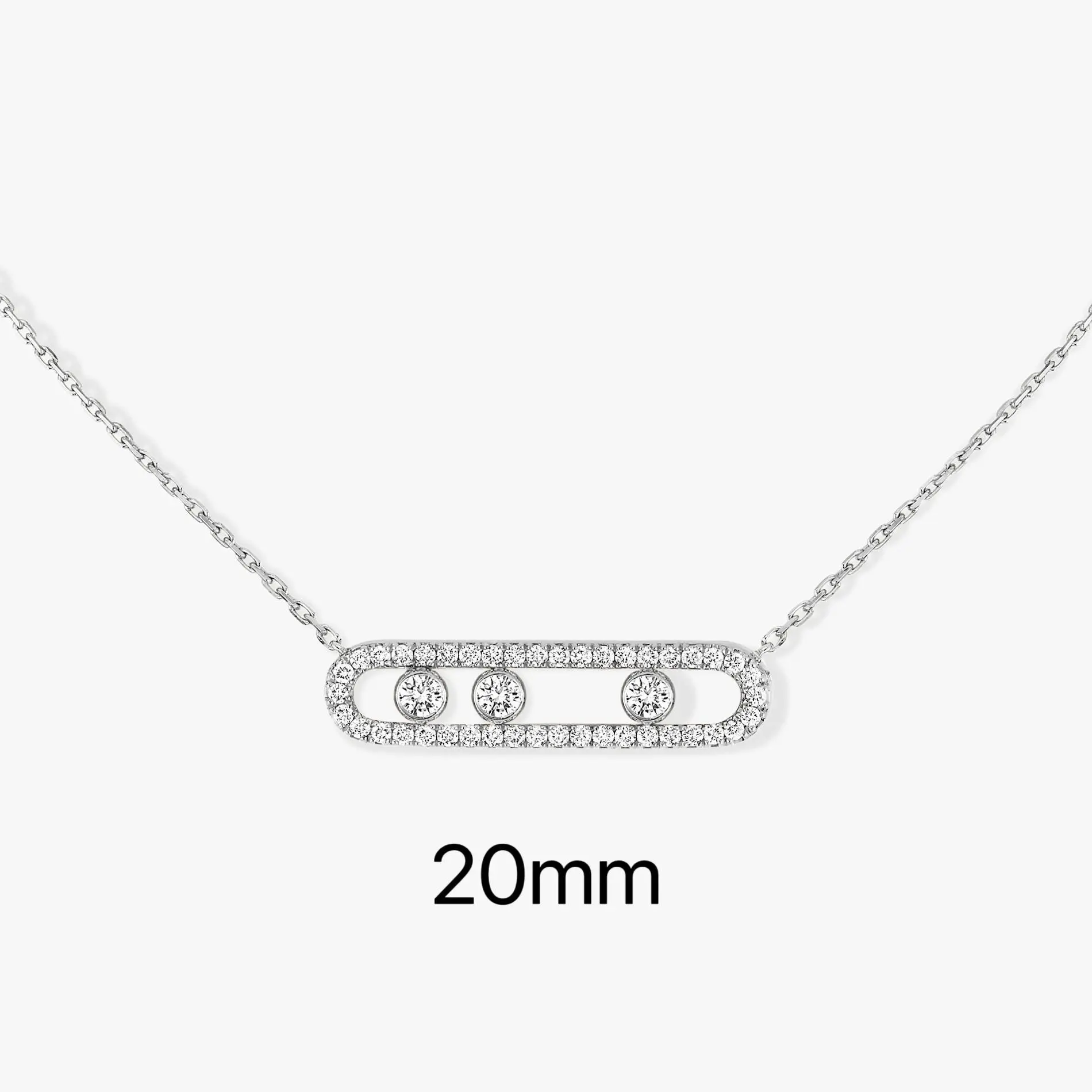 Women's S925 Sterling Silver 3-Diamond Moving Necklace, Unique Personalized Fashion Jewelry, Valentine's Day Gift