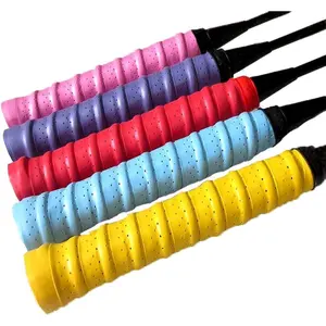 Racket Grip Anti Slip Perforated Super Absorbent Tennis Overgrip Badminton Overgrip - 5PCS(Color May Vary)