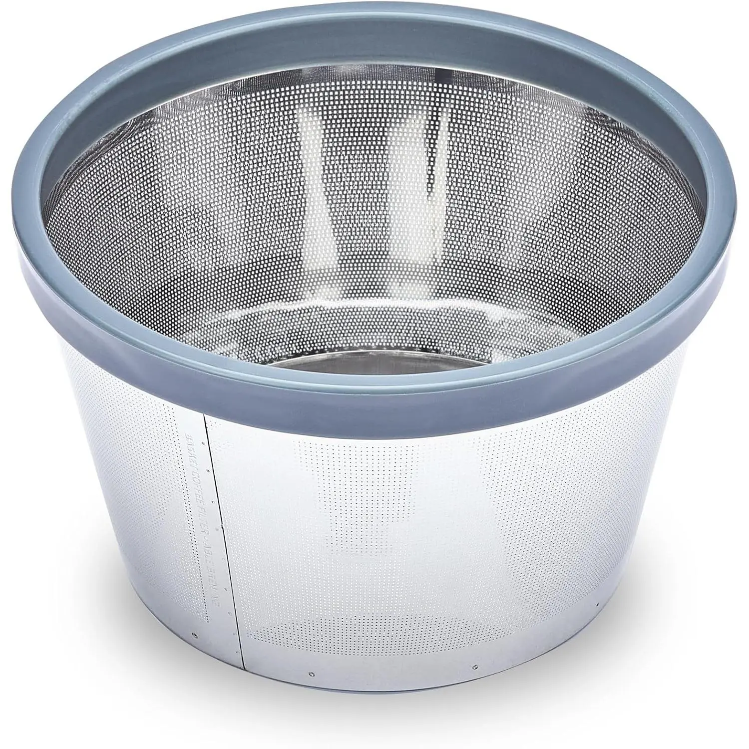 Basket Reusable Coffee Filters, Single-Layer Coffee Filters 8-12 Cup Coffee Makers, 304 Stainless Steel Coffee Filter with 40,000 Precision-Etched Holes, BPA-Free