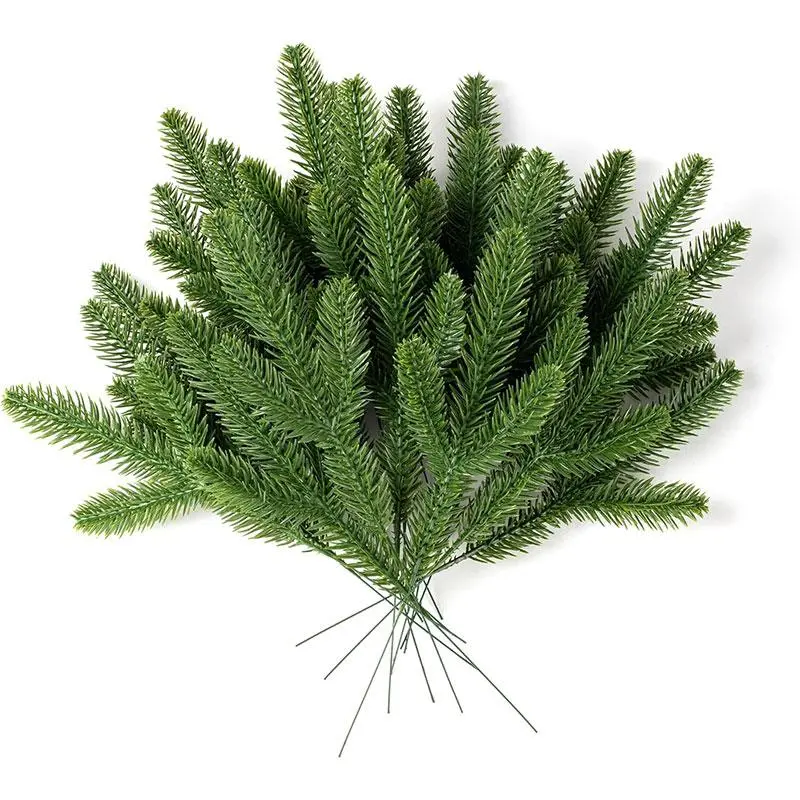 Artificial Pine Branch, 200pcs Fake Pine Branch, DIY Decorative Plant for Home Party Wedding