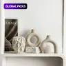 3pc Ceramic Abstract Vase Set, Modern Home Decor for Living Room & Porch, Perfect for Reception Furnishings & Dried Flowers #GLOBAL PICKS