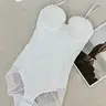 Women's Solid Color Contrast Mesh Sheer Cami Bodysuit, Adjustable Tummy Control Shaper, Waist Cinching Shapewear, Women's Shapewear for All Seasons
