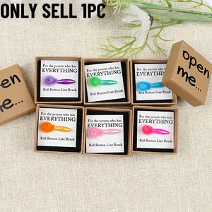1Pc Funny Novelty Belly Button Lint Brush Gift Box Creative Gag Prank Present For Adults Unique Funny Home Decor Bright Color Mini Toy Perfect Birthday Valentine Wedding Anniversary Party Favor Gift For Friends Roommates Men Women
