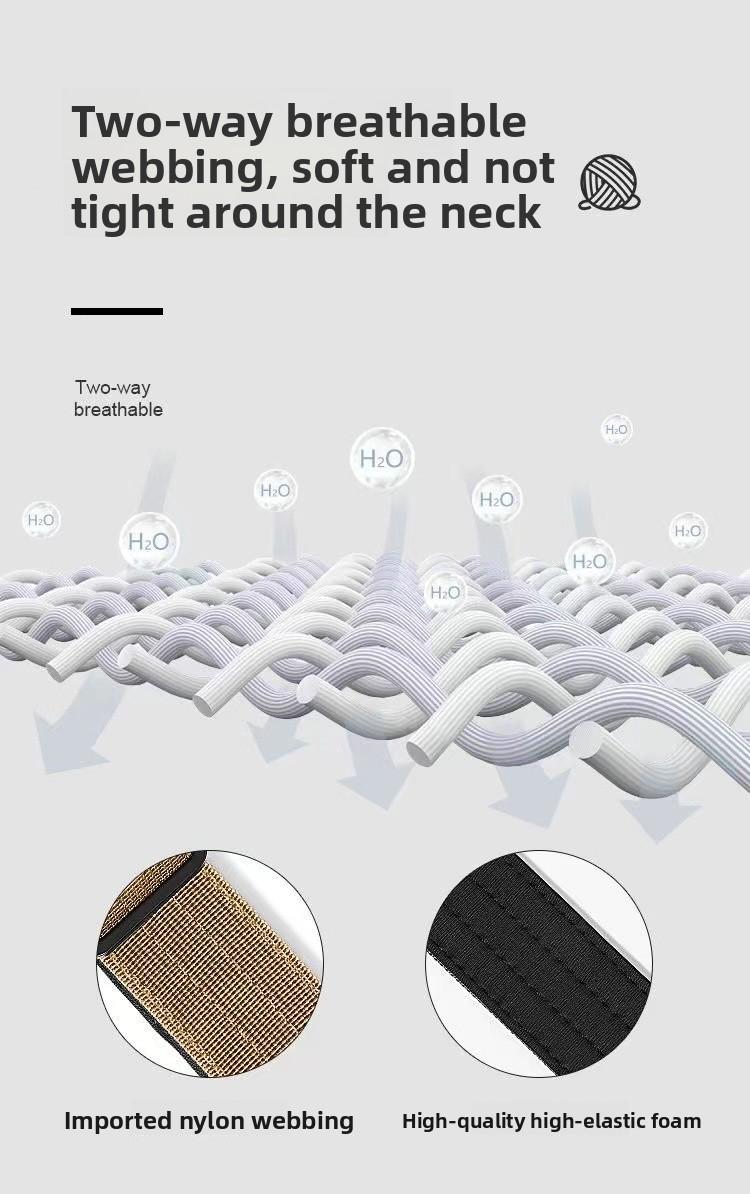 Heavy Duty Dog Collar with Titanium Eagle Clasp – Dual Breathable Design, No Neck Strain for Large Breeds