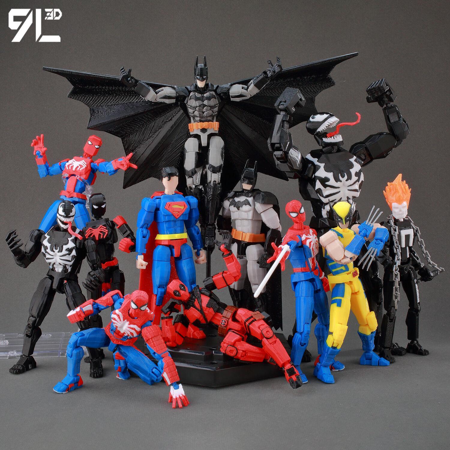 9L3D Lucky13 Black Blue Invincible 2.0 Action Figure Titan13 Dummy13 T13 Multi-Jointed 3D Printed Collectible Model Toys