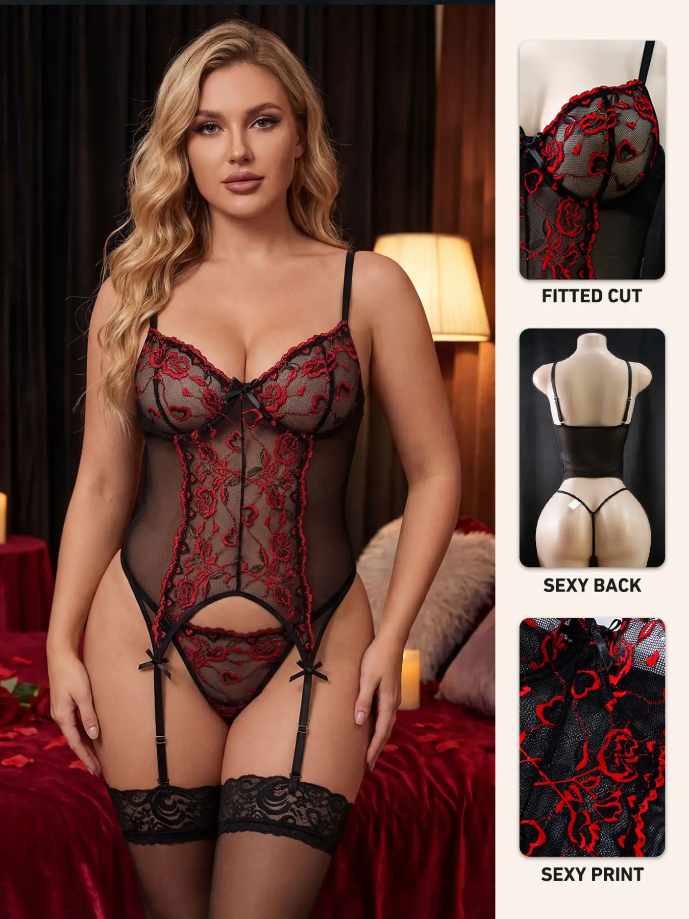 Women's Sexy Seamless Bralette, Party-Ready Lingerie, Lace Trim, Perfect for Private Parties & Valentine's Gifts, Elegant Sleepwear Set