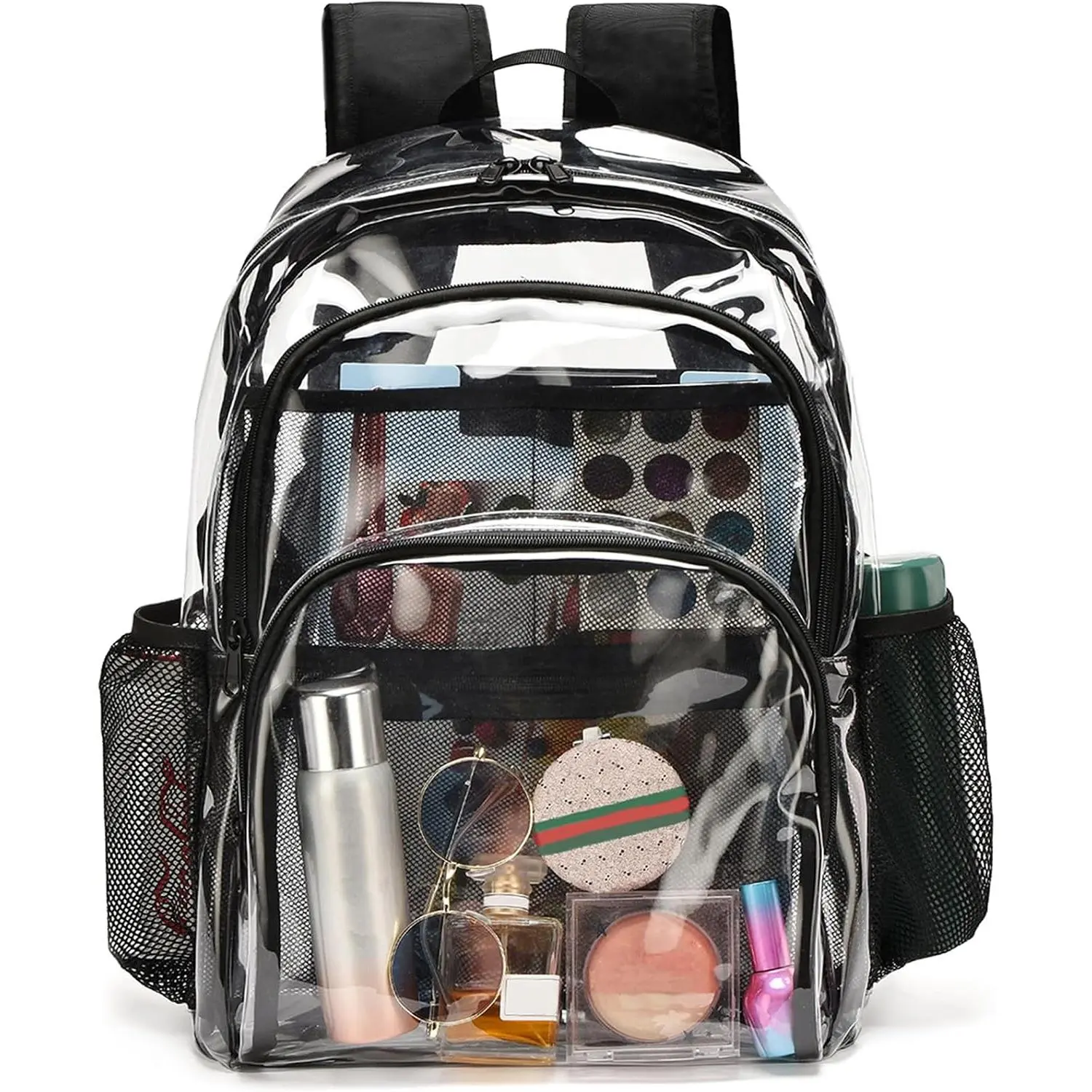 Clear Backpack, Clear Bag Stadium Large See Through Bookbag Heavy Duty PVC Transparent Backpacks for School