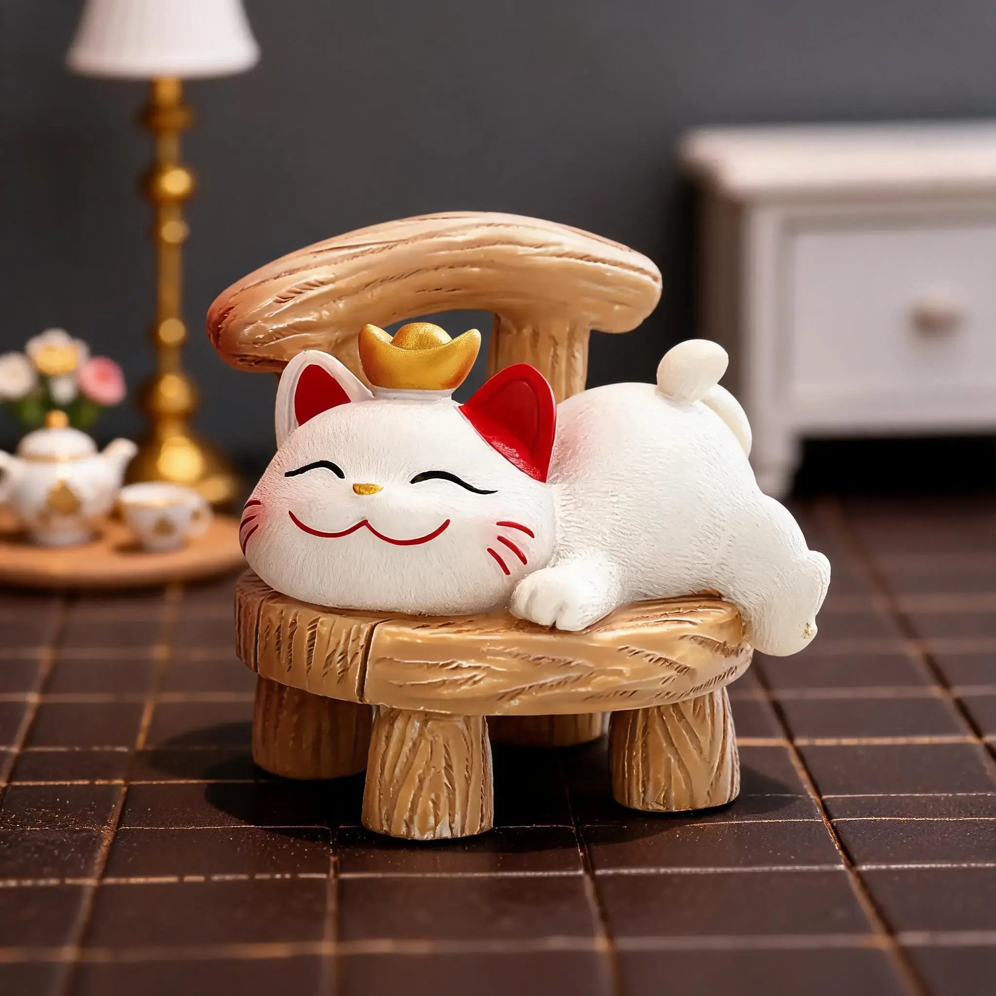 Cat accessories, cute cats, office desktop accessories, workstations, home accessories, Collectible Figurines, Cute Cartoon Figurine, Cute Desktop Decoration