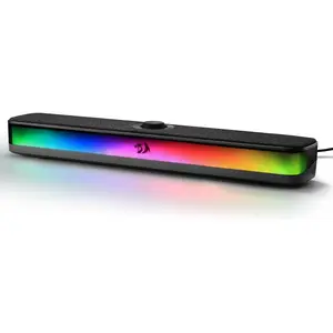 GS515 RGB Desktop Soundbar, 2.0  Stereo  Speakers for Desktop with BT 5.3, USB-C/USB , Black