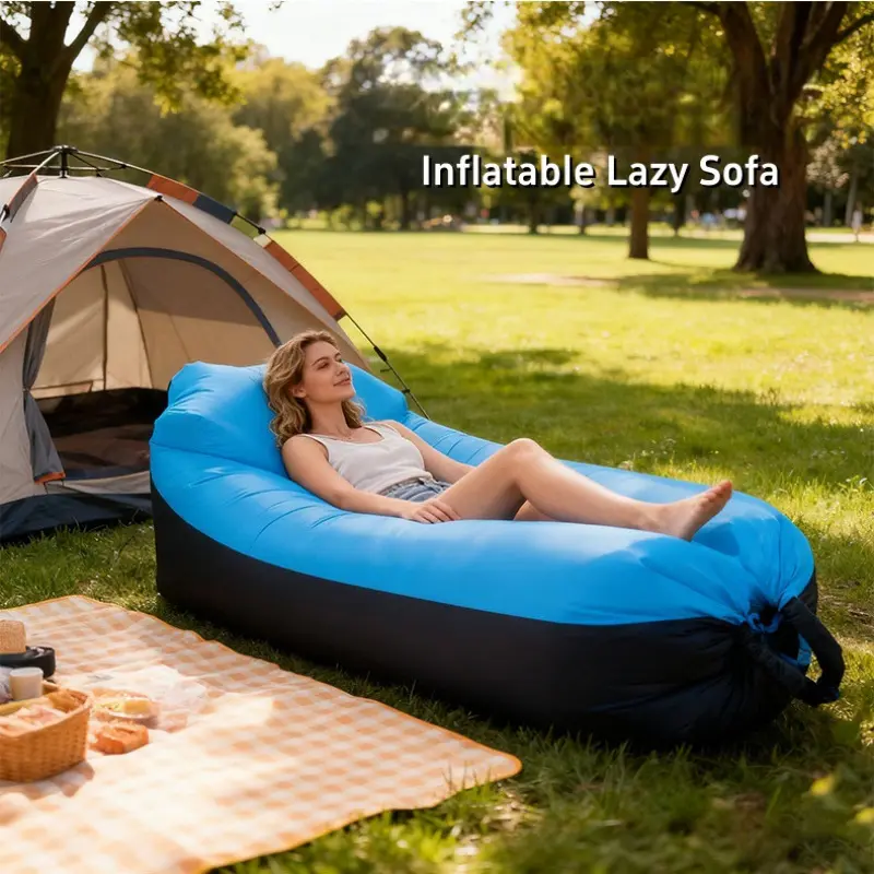 Lazy inflatable bed, music festival sofa, outdoor camping sofa, popular dopamine portable camping inflatable bed, Air Couch