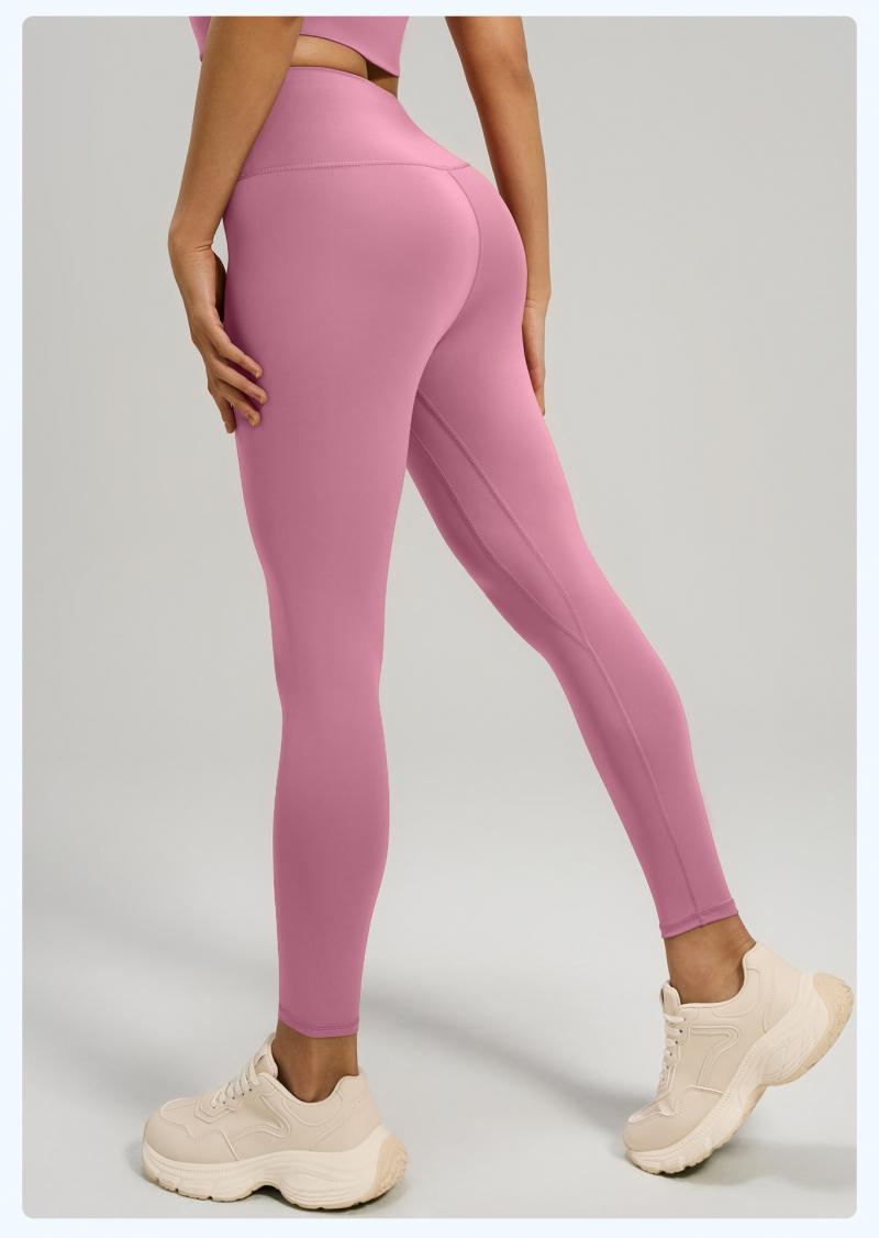 Women's Naked Feeling High Stretch Yoga Pants, High Waist Tummy Control & Butt Lifting Tight Fitness Leggings