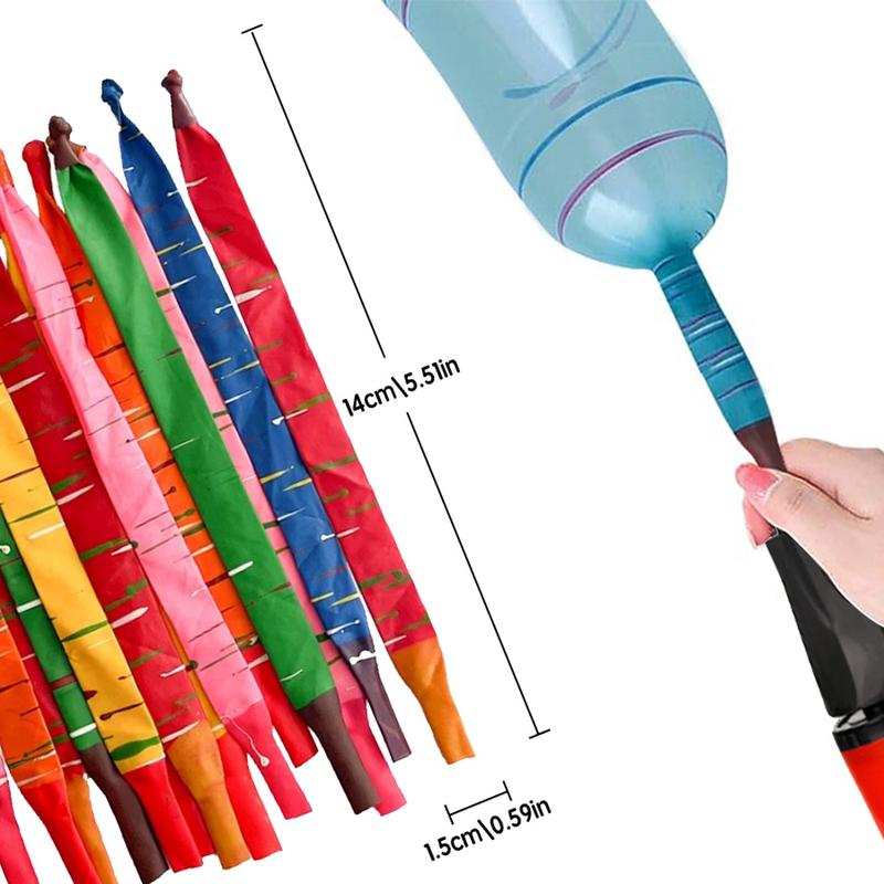 Rocket Balloons 100 Pack with Air Pump Giant Whistling Balloons for Outdoor Play Kids Birthday Events Fun Gift Christmas Gift for Cousin Boy Premium Latex Aerodynamic Tip Reusable Party Pack
