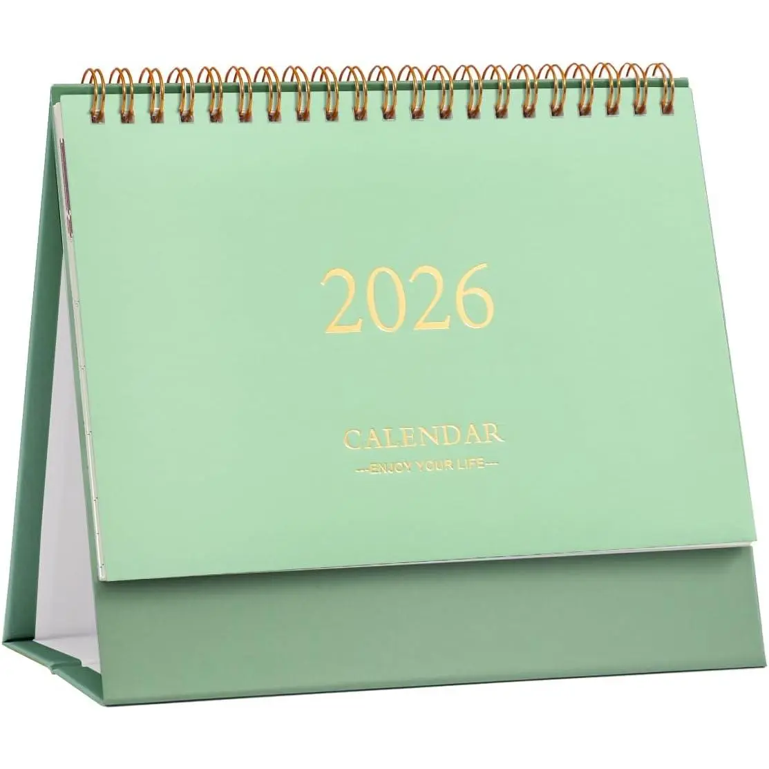Small Desk Calendar 2026-2027, Monthly Desktop Calendar from  to Jun 2027- Monthly Theme Design, Standing Flip Desk Calendar for  Office School(green)