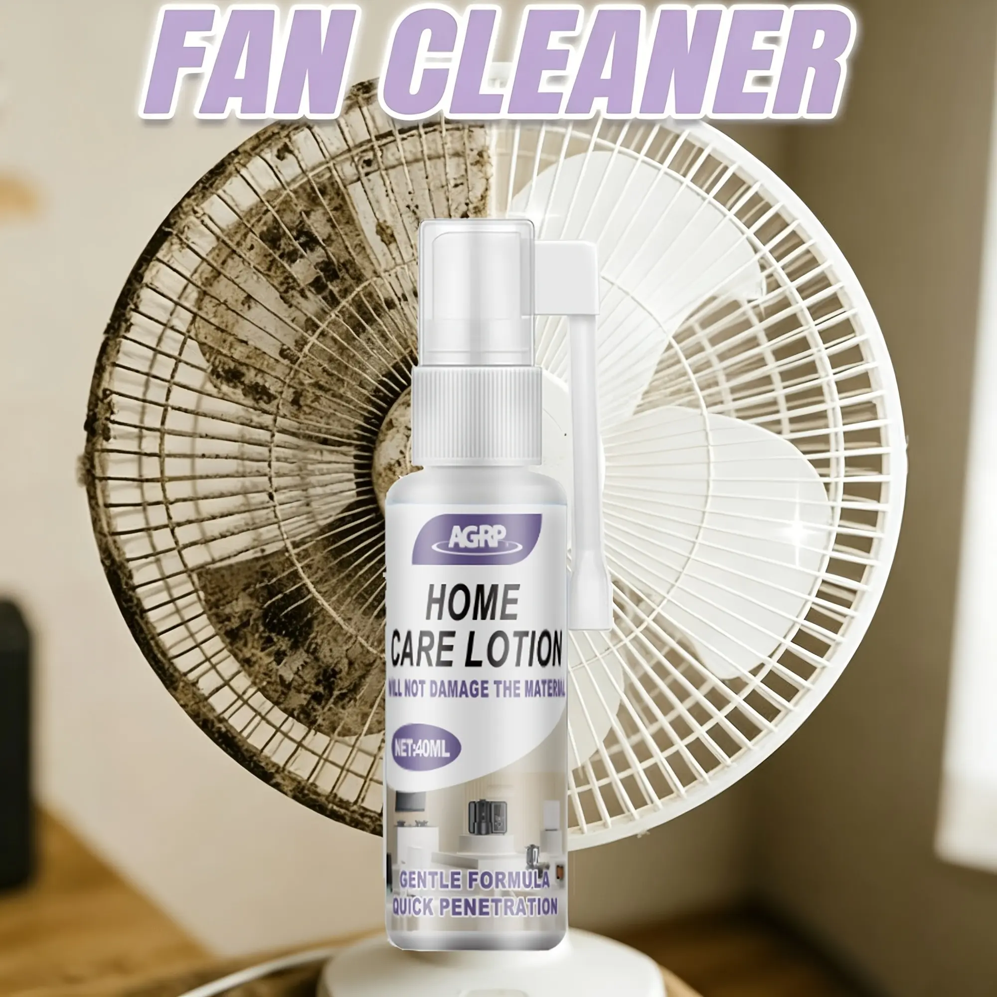 No-Tools Fan & Appliance Gap Cleaner Gentle Dust Removal Spray for Refrigerator, Washing Machine, Fan & Air Conditioner Gaps Easy Clean Without Disassembly, Mess-Free Rinseable Formula for Home Appliance Care