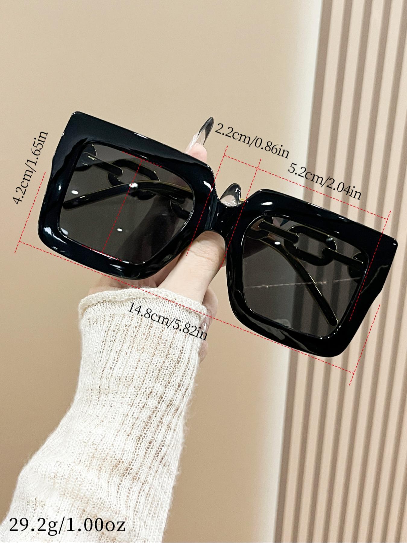 Unisex Simple Style Square Frame Tinted Lens Sunglasses, Trendy Casual Sunglasses for Everyday Use, Fashion Accessories for Outdoor Activities