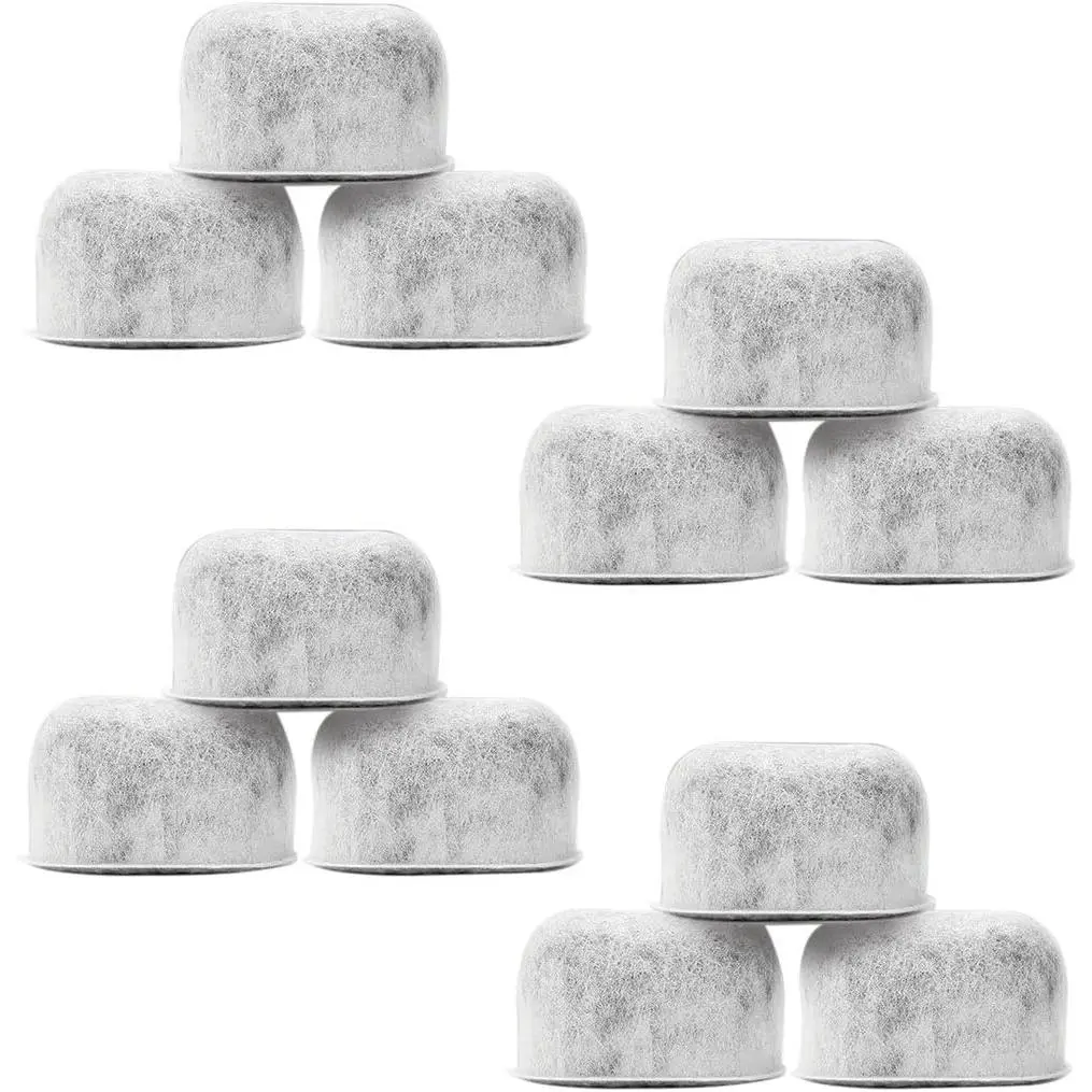 Pack of 12 Replacement Charcoal Water Filters for Keurig Brewers - Coffee Machine Compatible Water Filter Cartridges Universal Fit (NOT CUISINART) for Keurig 2.0 & 1.0 Coffee Makers