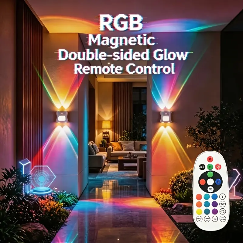 Dream Journey 16-Color RGB Wall Light, Smart Motion Sensor Nightlight, Magnetic Installation, Remote Control, USB Charging, Halloween Christmas Decor