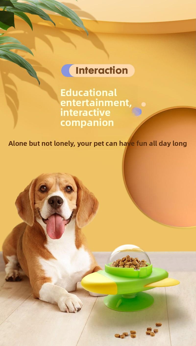 Cat Toy Pet Rotating Treat Dispenser Ball Self-Entertainment Relieve Boredom Eating and Playing Educational Cat Dog Toy Treat Dispenser New Model