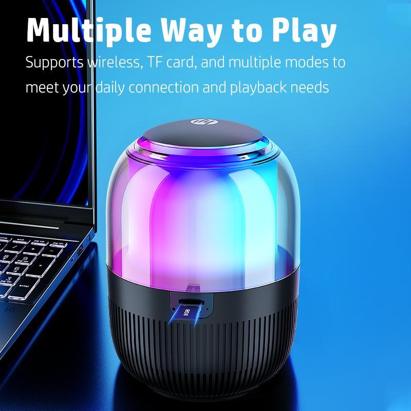 Hp Bts05 Mini Speaker, Portable Lightweight Design, Long Battery Life over 10 Hours, Bluetooth-compatible & TF Card Support, Ideal for Home and Outdoor Use
