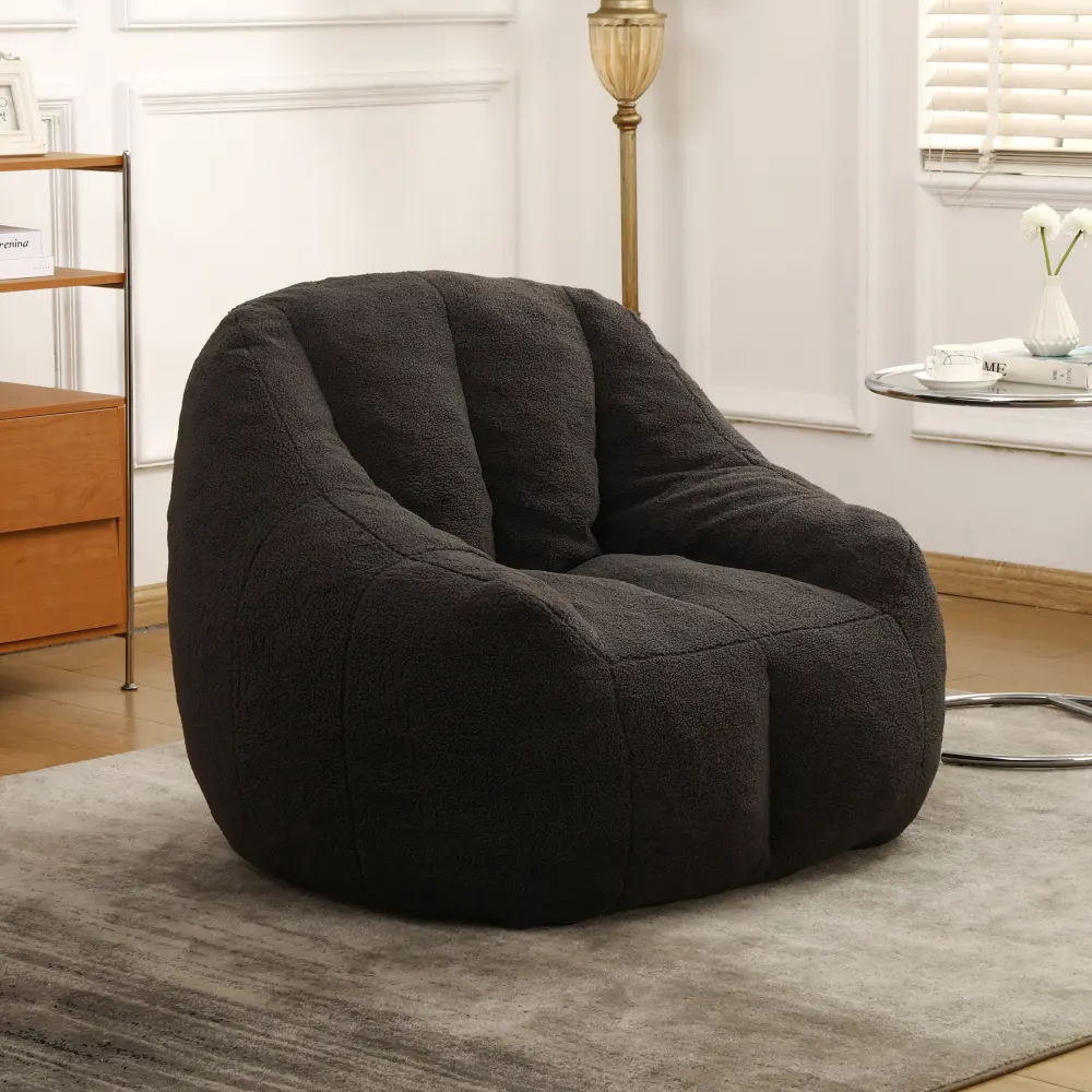 Bean Bag Chair with Filler, Bean Bag Sofa with Tufted Soft Stuffed Filling, Fluffy and Lazy Sofa, Comfy Cozy BeanBag Chairs with Memory Foam for Dorm, Apartment, Living Room