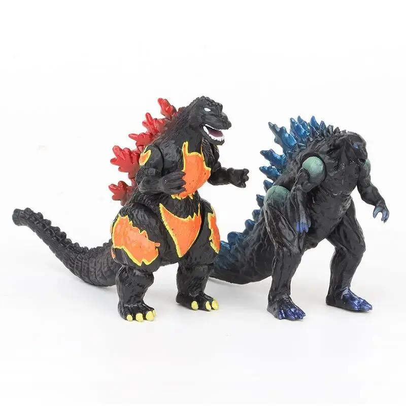 10pcs/set Anime Godzilla King Ghidorah Mothra Rodan Burning Gojira PVC Model Doll Collection Decor Statue Gifts Kids Hobby Toy